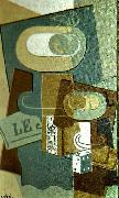 Juan Gris stilleben med tarning oil painting